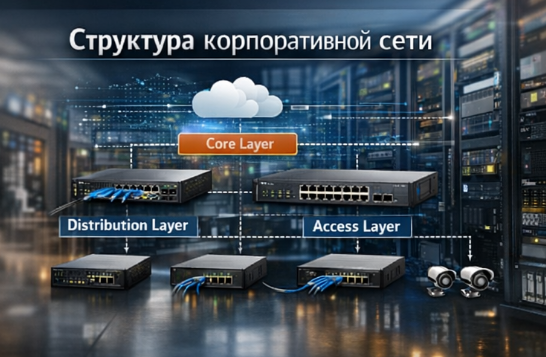 Схема локальной сети для офиса | КОРПLAB