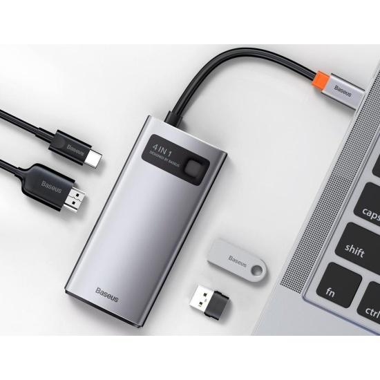 USB-хаб Baseus Metal Gleam Gray (CAHUB-CY0G)