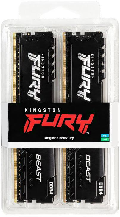 Оперативная память Kingston Fury Beast 2x16GB DDR4 PC4-25600 (KF432C16BBK2/32)