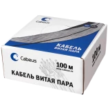 Кабель витая пара Cabeus UTP-4P-Cat.5e-SOLID-OUT-PE-UV-100 черный