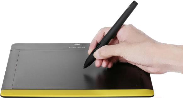 Графический планшет Huion 680TF черный/желтый