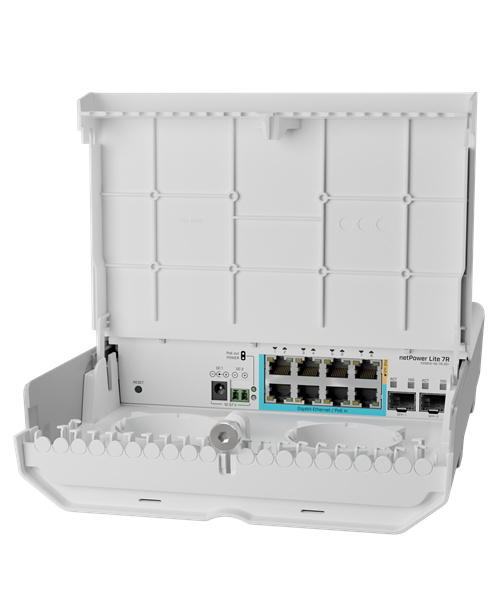 Коммутатор MikroTik NetPower Lite 7R (CSS610-1GI-7R-2S+OUT)