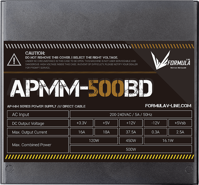 Блок питания Formula V Line ATX 500W (APMM-500BD)