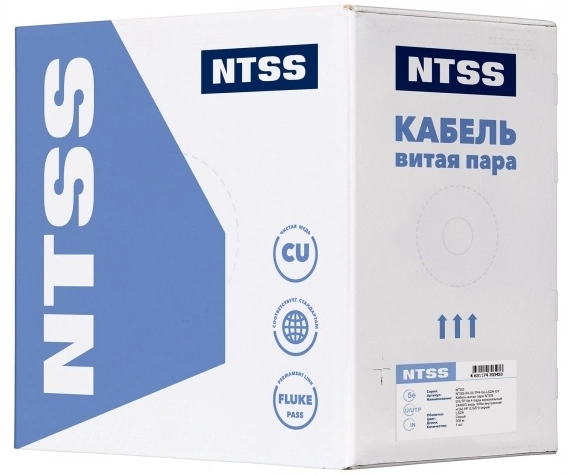 Кабель витая пара NTSS NTSS-IN-UUTP4-5E-LSZH-GY серый