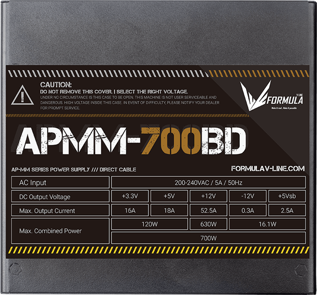 Блок питания Formula V Line ATX 700W (APMM-700BD)