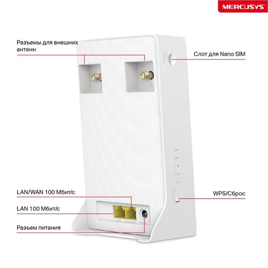 Wi-Fi роутер Mercusys MB110-4G