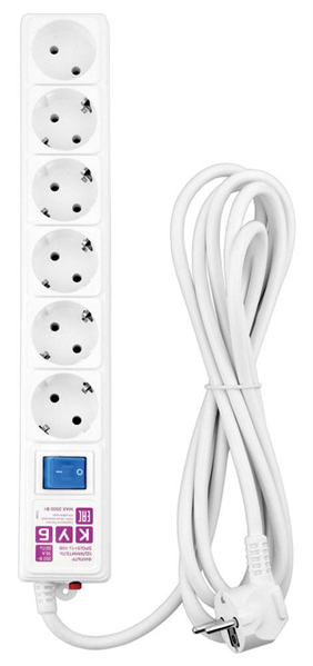 Сетевой фильтр Power Cube SPL(5+1)-16B-P-1,9M White
