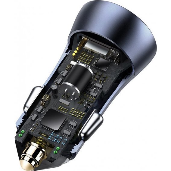Автомобильное зарядное Baseus Golden Contactor Pro Dark Gray (CCJD-0G)
