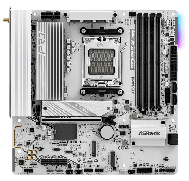 Материнская плата ASRock B850M Pro RS WIFI White