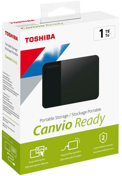 Внешний накопитель Toshiba Canvio Ready 4TB (HDTP340EK3CA)