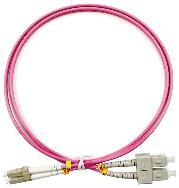 Шнур оптический Cabeus FOP-50-OM4-LC-SC-1,5m Шнур оптический Cabeus FOP-50-OM4-LC-SC-1,5m