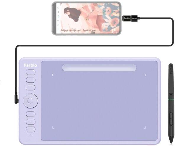 Графический планшет Parblo Intangbo S Purple