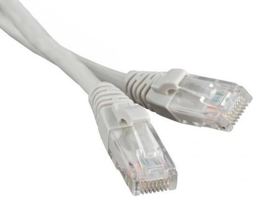 Патч-корд TWT (TWT-45-45-1.5-GY) UTP кат.5e. с заливными колпачками. 1.5 м. серый