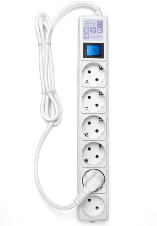 Сетевой фильтр Power Cube SPG(5+1)-16B-1.9М белый