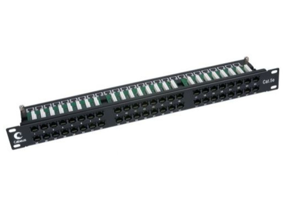 Патч-панель Cabeus PLHD-48-Cat.5e-Dual