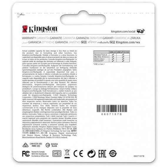USB Flash-накопитель Kingston DataTraveler Micro 128Gb серебристый (DTMC3G2/128GB)
