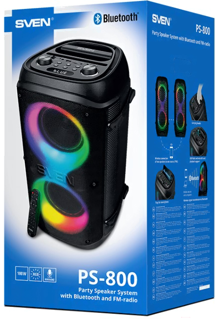 Портативная колонка Sven PS-800 черный (SV-021511)