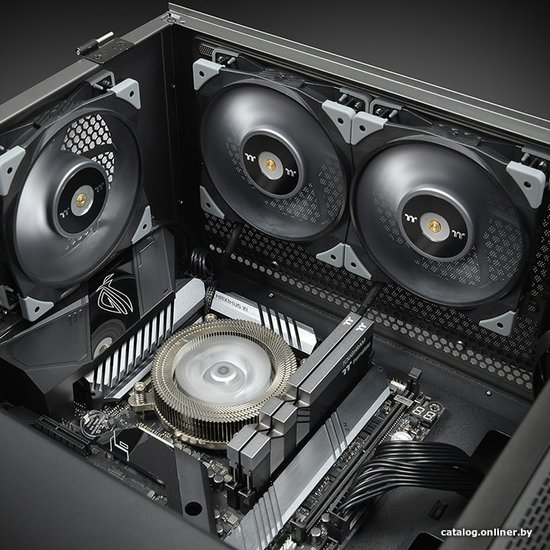 Вентилятор для корпуса Thermaltake Toughfan 12 Turbo черный/серый (CL-F121-PL12GM-A)