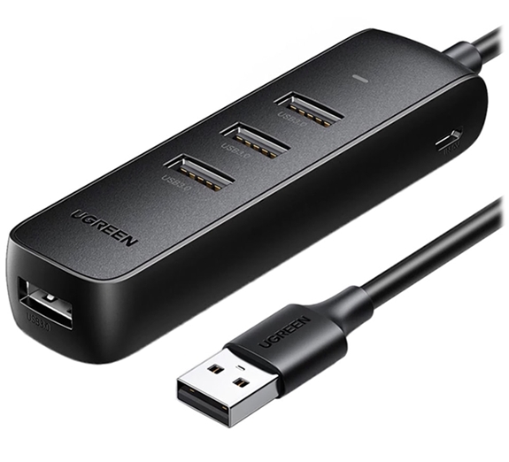 USB-хаб Ugreen CM416-10915 Black (10915)