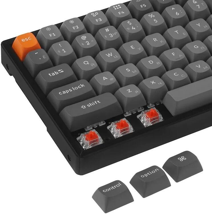 Клавиатура Keychron K2 Max RGB Backlight Aluminum Red Switch черный (K2M-J1-RU)