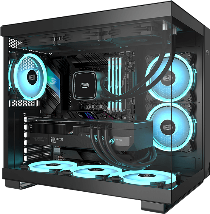 Корпус PCCooler C3 T500 ARGB BK черный без БП (C3-T500BKD6-GL)