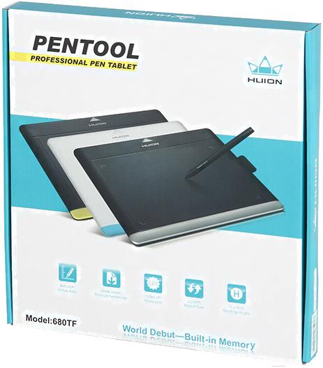 Графический планшет Huion 680TF черный/желтый