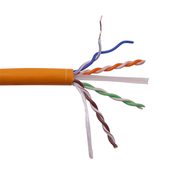 Кабель витая пара Lanmaster LAN-6EUTP-HFLT-OR оранжевый Кабель витая пара Lanmaster LAN-6EUTP-HFLT-OR оранжевый