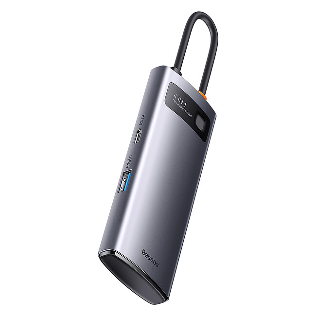 Док-станция Baseus Metal Gleam Series 4-in-1 (WKWG070013)