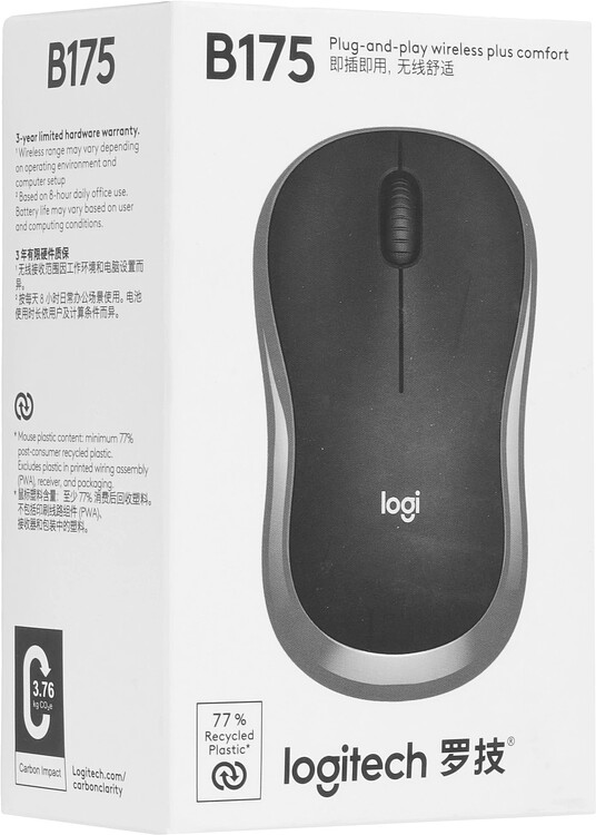 Мышь Logitech B175 черный (910-004332)