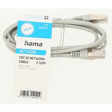 Патч-корд Hama H-200915 1.5м серый (00200915)