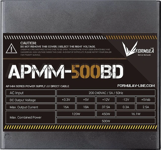 Блок питания Formula V Line ATX 500W (APMM-500BD)