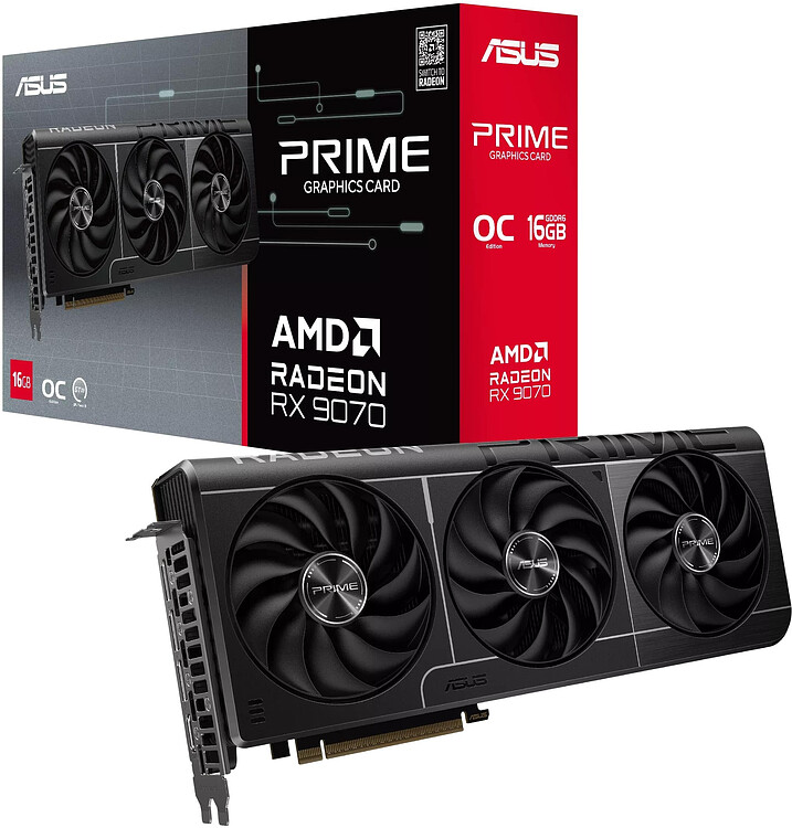 Видеокарта ASUS Prime Radeon RX 9070 OC Edition 16GB GDDR6 (90YV0LI1-M0NA00)