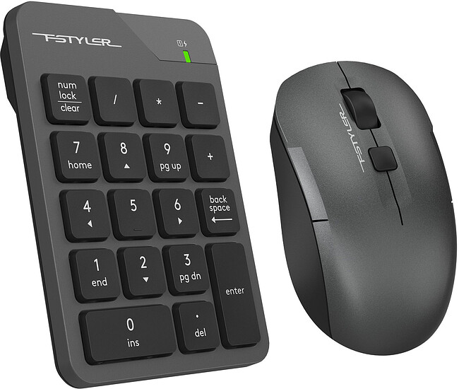 Набор периферии A4Tech Fstyler Air серый (FG1600C)