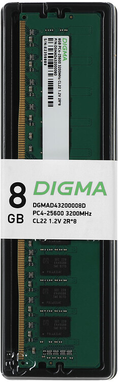Оперативная память Digma DDR4 8Gb (DGMAD43200008D) Оперативная память Digma DDR4 8Gb (DGMAD43200008D)