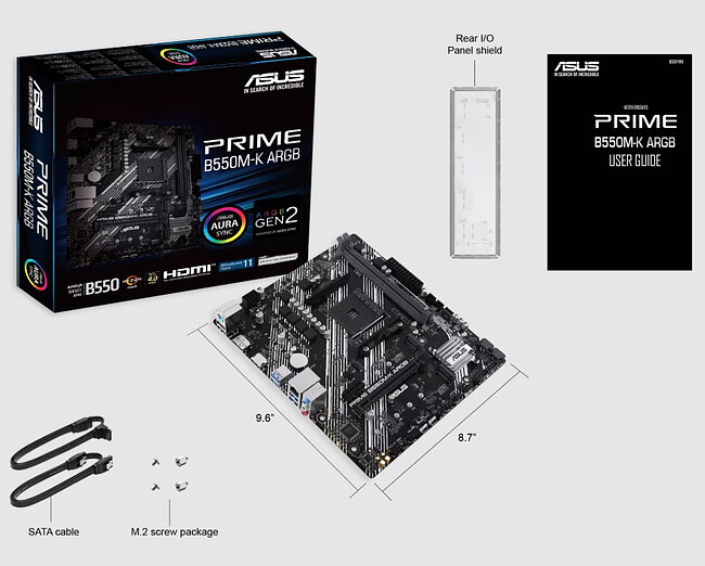 Материнская плата Asus Prime B550M-K ARGB (90MB1GC0-M0EAY0)