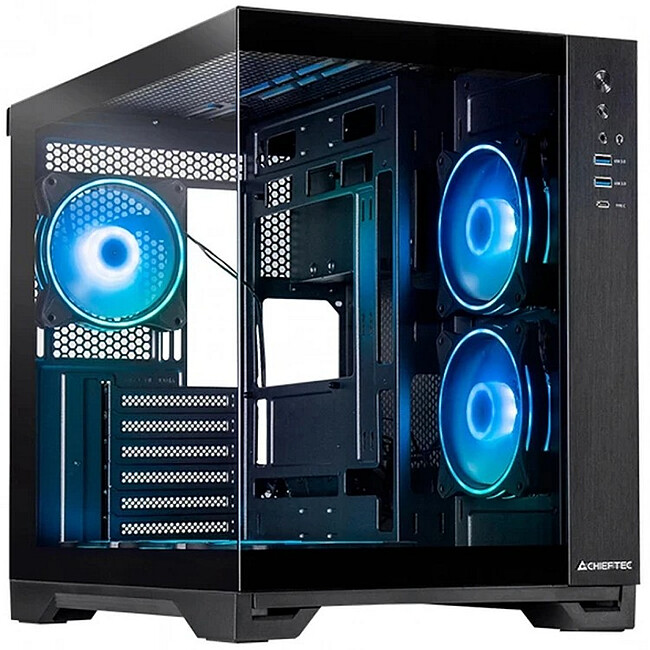 Корпус Chieftec Visio без БП черный (GM-30B-TG-OP)