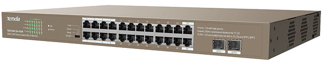 Коммутатор Tenda TEG1124P-24-250W