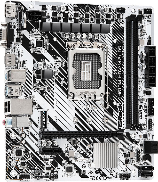 Материнская плата Asrock H610M-HDV/M.2+ D5 DDR5