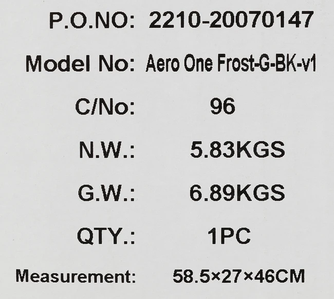 Корпус Aerocool Aero One черный (Frost-G-BK-v1)