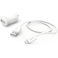 Автомобильное зарядное Hama H-183266 белый (00183266)