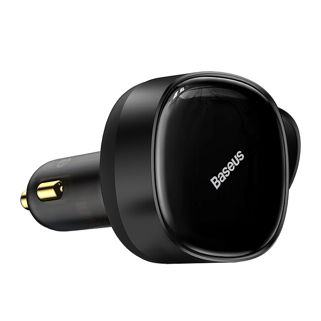Автомобильное зарядное Baseus Enjoyment Retractable 2-in-1+C 33W Black (C00035500111-00)