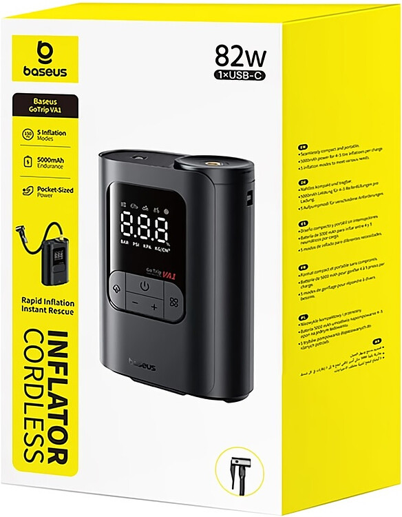 Автомобильный компрессор Baseus GoTrip VA1 C0119501 Cosmic Black (C01195)