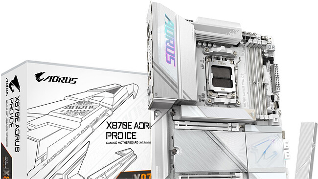 Материнская плата GigaByte X870E Aorus Pro X Ice rev. 1.0
