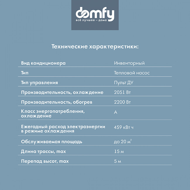 Сплит-система Domfy DCW-AC-07-1i