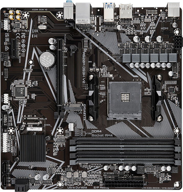 Материнская плата GigaByte A520M DS3H V2 rev. 1.0
