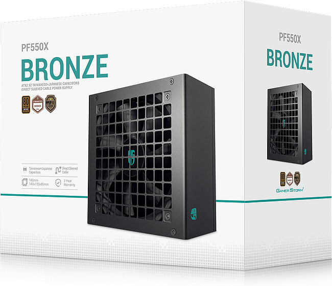 Блок питания DeepCool GAMERSTORM PF550X 550W (R-PF550X-HD0B-WGEU)