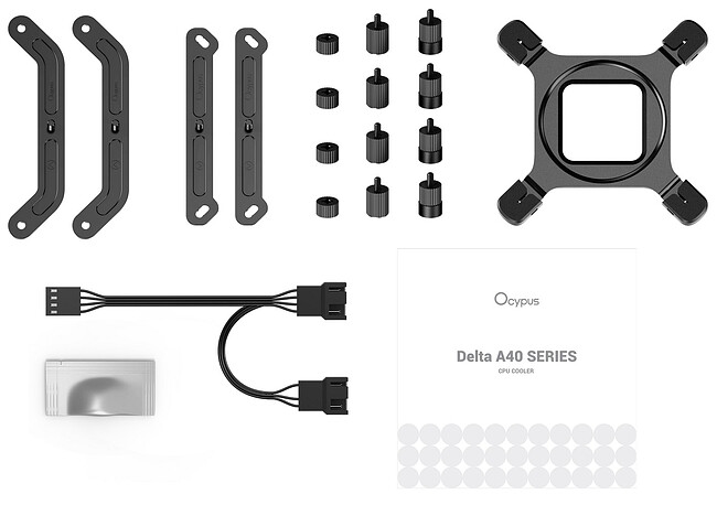 Кулер для процессора Ocypus Delta A40 Elite BK Dual Fan (Delta-A40-BK2NNWN00X-GL)