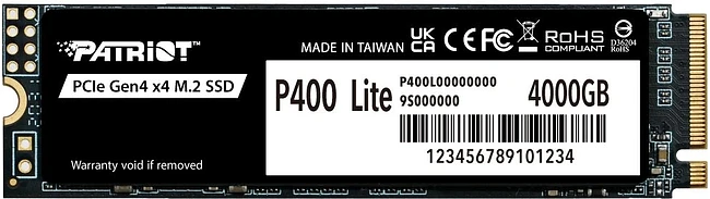 SSD диск Patriot P400 Lite 4TB (P400LP4KGM28H)