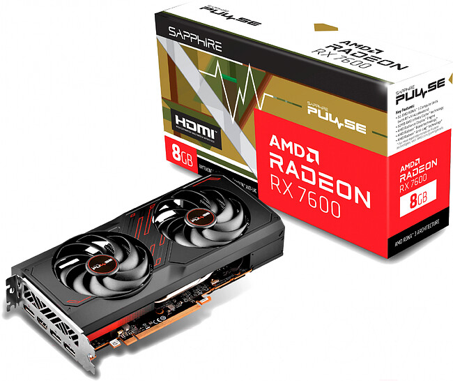 Видеокарта Sapphire Radeon RX 7600 Pulse 8G GDDR6 RTL (11324-01-20G)