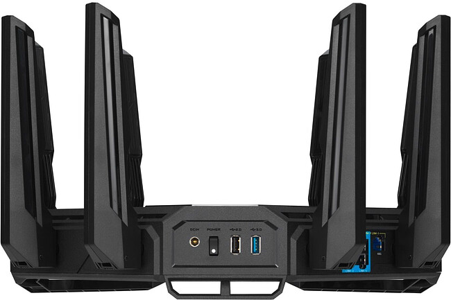 Роутер Asus ROG Rapture GT-BE19000 черный (90IG0850-MO9A0V)